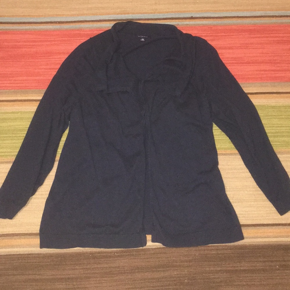 Plus size blue cardigan